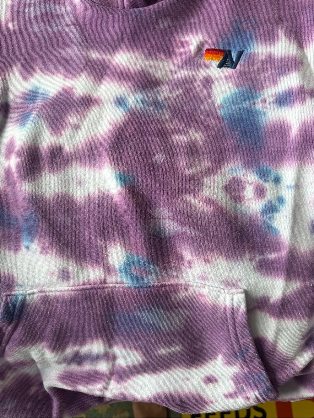 Aviator Nation Purple Tie-Dye Hooded Sweatshirt - Picture 4 of 4